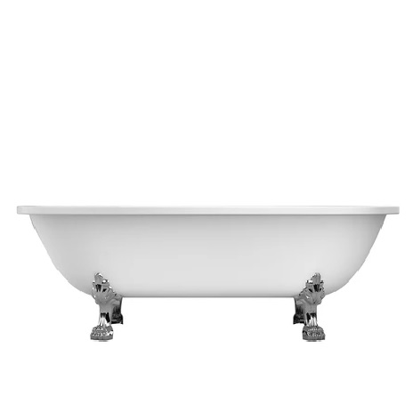Barclay ADR7H70LP-WH-BN Colin 70" Acrylic Double Roll Top Tub - Click Image to Close