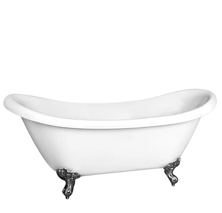 Barclay ADSN63I-WH-ORB Meilyn 63" Acrylic Double Slipper Tub - Click Image to Close
