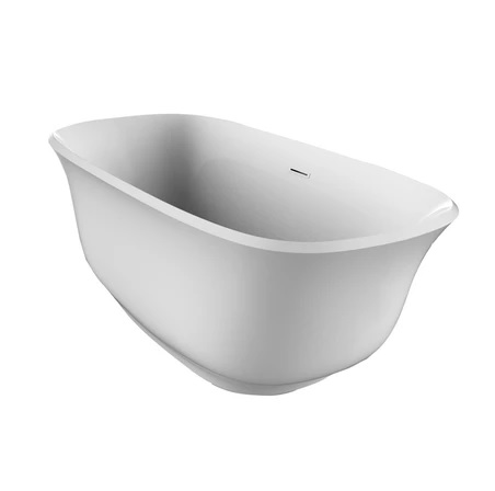 Barclay ATDN59IG-WT Ceres 59" Acrylic Freestanding Tub with Integral Drain - Click Image to Close