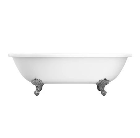 Barclay ATDR7H70I-WH-PB Collier 70" Acrylic Double Roll Top Tub - Click Image to Close