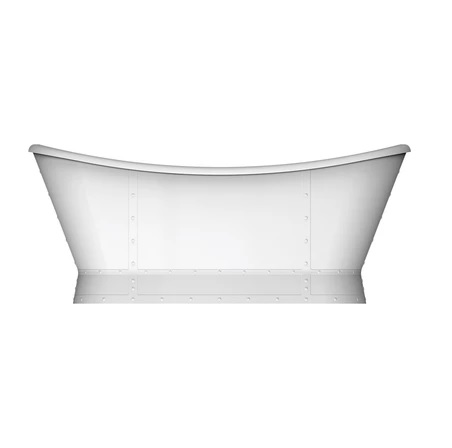 Barclay ATDSN66B-WH-CP Milan 66" Acrylic Double Slipper Tub - Click Image to Close
