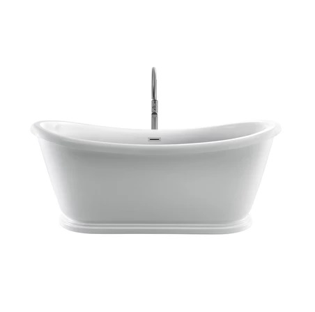 Barclay ATDSN70BHIG-PN Morgan 70" Acrylic Double Slipper Tub with Integral Drain and Overflow - Click Image to Close