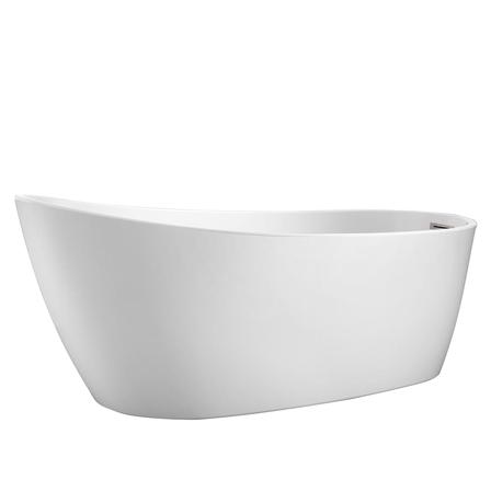 Barclay ATSN60FIG-CP Lorenzo 60" Acrylic Slipper Tub with Integral Drain and Overflow