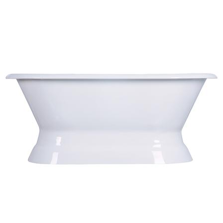 Barclay CTDR7H60B-WH Conrad 60" Cast Iron Double Roll Top Tub