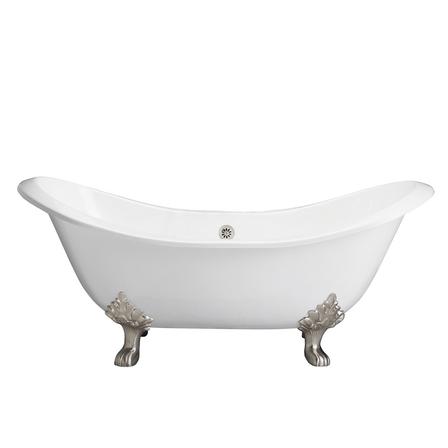 Barclay CTDSN-WH-WH Marshall 71" Cast Iron Double Slipper Tub