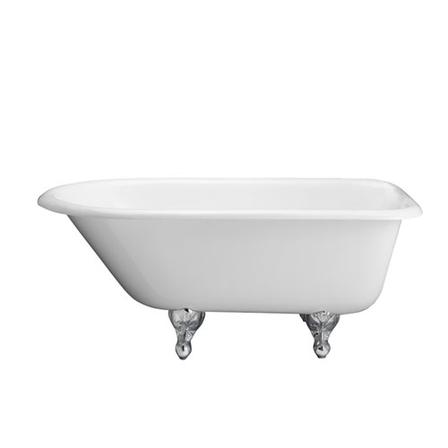 Barclay CTR60-WH-CP Bartlett 60" Cast Iron Roll Top Tub