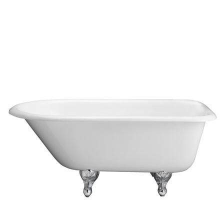 Barclay CTR7H60-WH-CP Beecher 60" Cast Iron Roll Top Tub