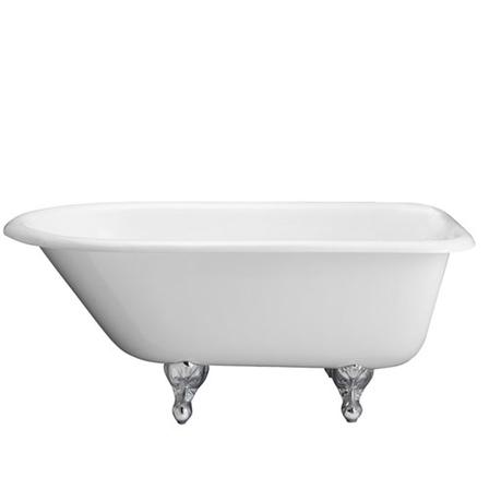 Barclay CTR7H67-WH-WH Cadmus 68" Cast Iron Roll Top Tub - Click Image to Close