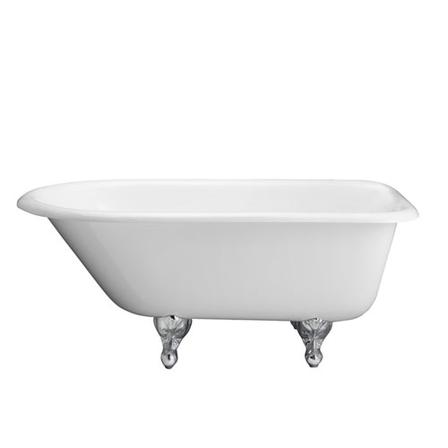 Barclay CTRN54-WH-PB Antonio 55" Cast Iron Roll Top Tub - Click Image to Close