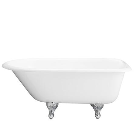 Barclay CTRN67-WH-BL Brocton 68" Cast Iron Roll Top Tub