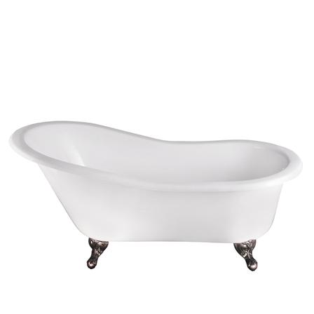 Barclay CTSH60-WH-WH Griffin 61" Cast Iron Slipper Tub