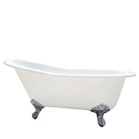 Barclay CTSN57I-WH-WH Giselle 57" Cast Iron Slipper Tub