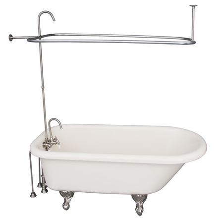 Barclay TKADTR60-BBN1 Anthea 60â€³ Acrylic Roll Top Tub Kit in Bisque - Brushed Nickel Accessories
