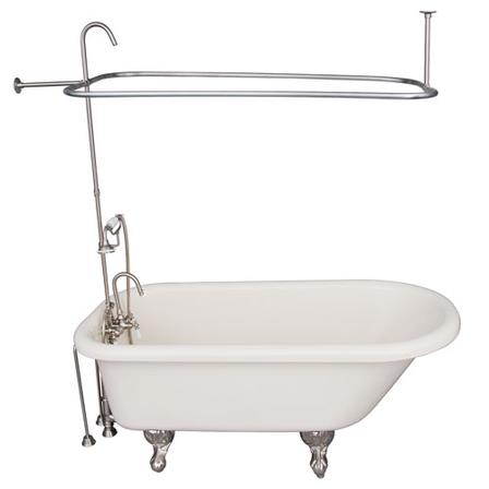 Barclay TKADTR60-BBN2 Anthea 60â€³ Acrylic Roll Top Tub Kit in Bisque - Brushed Nickel Accessories