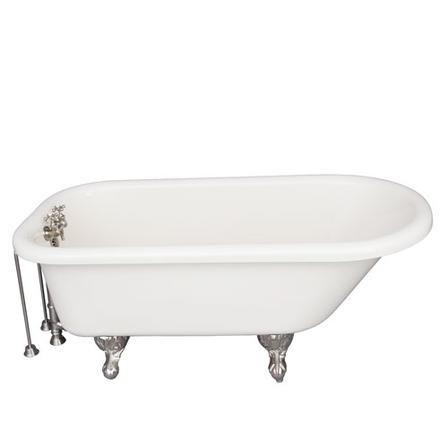 Barclay TKADTR60-BBN3 Anthea 60â€³ Acrylic Roll Top Tub Kit in Bisque - Brushed Nickel Accessories