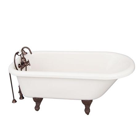 Barclay TKADTR60-BORB1 Anthea Acrylic Roll Top Tub Kit in Bisque - Oil Rubbed Bronze Accessories