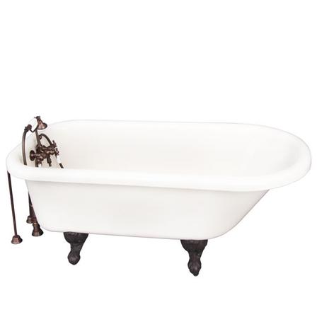 Barclay TKADTR60-BORB2 Anthea Acrylic Roll Top Tub Kit in Bisque - Oil Rubbed Bronze Accessories