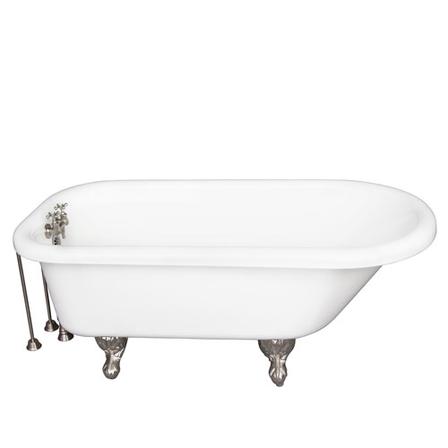 Barclay TKADTR60-WBN3 Anthea 60â€³ Acrylic Roll Top Tub Kit in White - Brushed Nickel Accessories