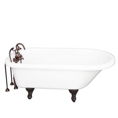 Barclay TKADTR67-WORB1 Asia 67â€³ Acrylic Roll Top Tub Kit in White - Oil Rubbed Bronze Accessories