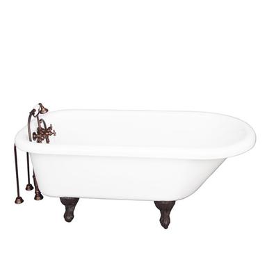 Barclay TKADTR67-WORB2 Asia 67â€³ Acrylic Roll Top Tub Kit in White - Oil Rubbed Bronze Accessories