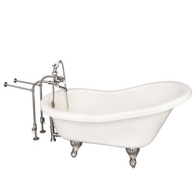 Barclay TKADTS60-BBN1 Fillmore 60â€³ Acrylic Slipper Tub Kit in Bisque - Brushed Nickel Accessories