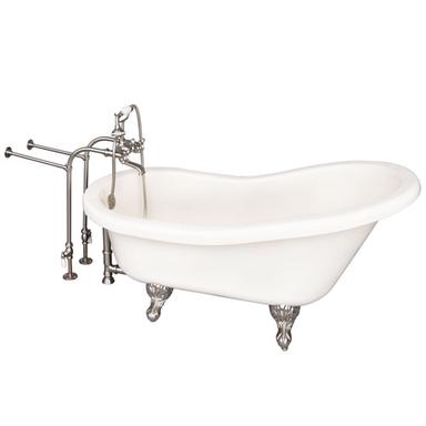 Barclay TKADTS60-BBN2 Fillmore 60â€³ Acrylic Slipper Tub Kit in Bisque - Brushed Nickel Accessories