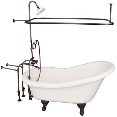 Barclay TKADTS60-BORB3 Fillmore 60â€³ Acrylic Slipper Tub Kit in Bisque - Oil Rubbed Bronze Accessories