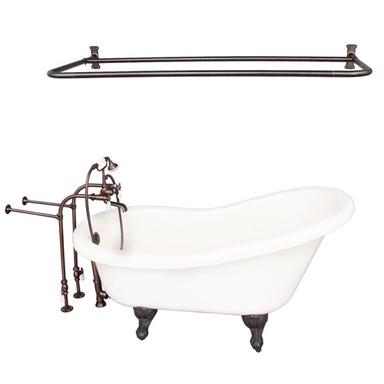 Barclay TKADTS60-BORB5 Fillmore 60â€³ Acrylic Slipper Tub Kit in Bisque - Oil Rubbed Bronze Accessories