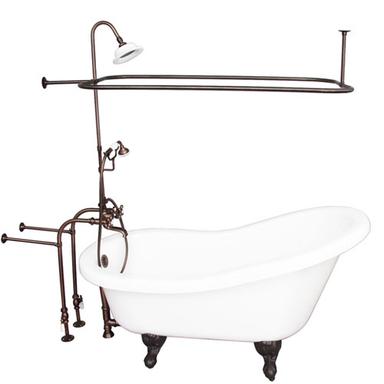 Barclay TKADTS60-WORB4 Fillmore 60â€³ Acrylic Slipper Tub Kit in White - Oil Rubbed Bronze Accessories