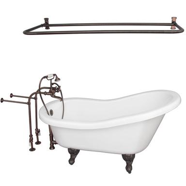 Barclay TKADTS60-WORB6 Fillmore 60â€³ Acrylic Slipper Tub Kit in White - Oil Rubbed Bronze Accessories