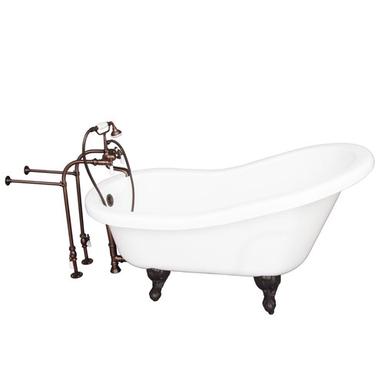 Barclay TKADTS67-WORB1 Isadora 67â€³ Acrylic Slipper Tub Kit in White - Oil Rubbed Bronze Accessories