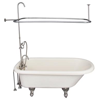 Barclay TKATR60-BBN2 Andover 60â€³ Acrylic Roll Top Tub Kit in Bisque - Brushed Nickel Accessories