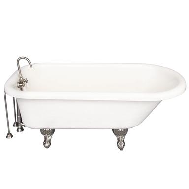 Barclay TKATR60-BBN4 Andover 60â€³ Acrylic Roll Top Tub Kit in Bisque - Brushed Nickel Accessories