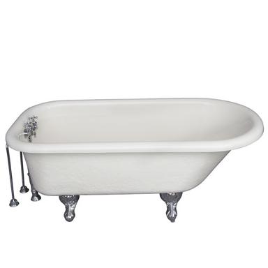 Barclay TKATR60-BCP7 Andover 60â€³ Acrylic Roll Top Tub Kit in Bisque - Polished Chrome Accessories