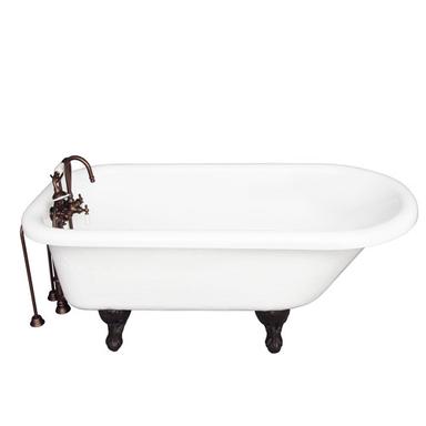 Barclay TKATR60-WORB1 Andover 60â€³ Acrylic Roll Top Tub Kit in White - Oil Rubbed Bronze Accessories