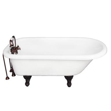 Barclay TKATR60-WORB2 Andover 60â€³ Acrylic Roll Top Tub Kit in White - Oil Rubbed Bronze Accessories