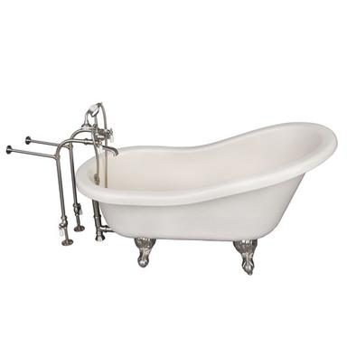 Barclay TKATS60-BBN1 Estelle 60â€³ Acrylic Slipper Tub Kit in Bisque - Brushed Nickel Accessories