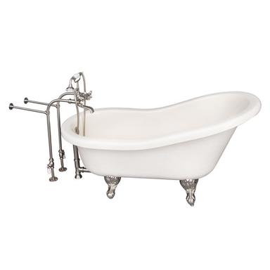 Barclay TKATS60-BBN2 Estelle 60â€³ Acrylic Slipper Tub Kit in Bisque - Brushed Nickel Accessories
