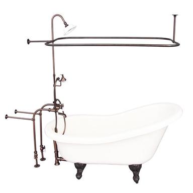 Barclay TKATS60-BORB3 Estelle 60â€³ Acrylic Slipper Tub Kit in Bisque - Oil Rubbed Bronze Accessories