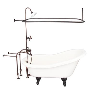 Barclay TKATS60-BORB4 Estelle 60â€³ Acrylic Slipper Tub Kit in Bisque - Oil Rubbed Bronze Accessories