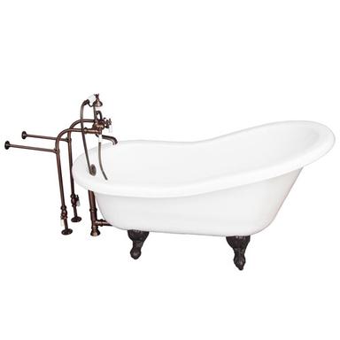 Barclay TKATS60-WORB1 Estelle 60â€³ Acrylic Slipper Tub Kit in White - Oil Rubbed Bronze Accessories