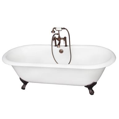 Barclay TKCTDRH-ORB1 Duet 67â€³ Cast Iron Double Roll Top Tub Kit - Oil Rubbed Bronze Accessories