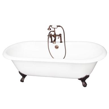 Barclay TKCTDRH-ORB2 Duet 67â€³ Cast Iron Double Roll Top Tub Kit - Oil Rubbed Bronze Accessories