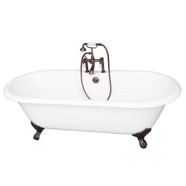 Barclay TKCTDRH61-ORB1 Columbus 61â€³ Cast Iron Double Roll Top Tub Kit - Oil Rubbed Bronze Accessories