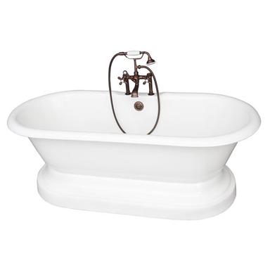 Barclay TKCTDRH61B-ORB2 Columbus 61â€³ Cast Iron Double Roll Top Tub Kit - Oil Rubbed Bronze Accessories