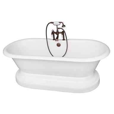 Barclay TKCTDRHB-ORB1 Duet 67â€³ Cast Iron Double Roll Top Tub Kit - Oil Rubbed Bronze Accessories