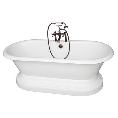 Barclay TKCTDRHB-ORB2 Duet 67â€³ Cast Iron Double Roll Top Tub Kit - Oil Rubbed Bronze Accessories