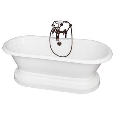 Barclay TKCTDRNB-ORB1 Duet 67â€³ Cast Iron Double Roll Top Tub Kit - Oil Rubbed Bronze Accessories