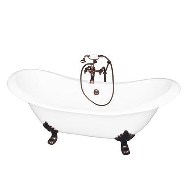 Barclay TKCTDSN-ORB1 Marshall 71â€³ Cast Iron Double Slipper Tub Kit - Oil Rubbed Bronze Accessories