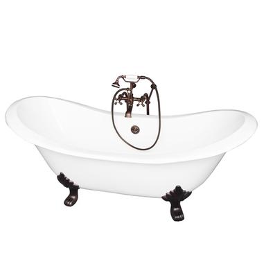 Barclay TKCTDSN-ORB2 Marshall 71â€³ Cast Iron Double Slipper Tub Kit - Oil Rubbed Bronze Accessories